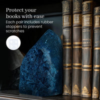 Teal Agate Bookends (Set of 2)