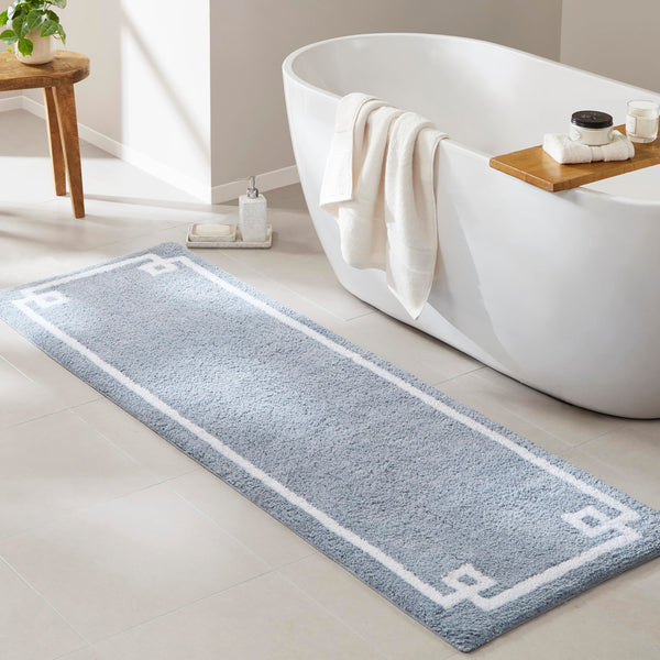 Blue Cotton Bath Runner