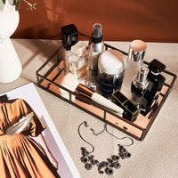Smoky Black Mirror Tray