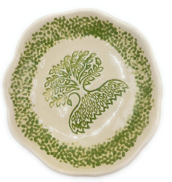 Green Pottery Tree of Life Bowl