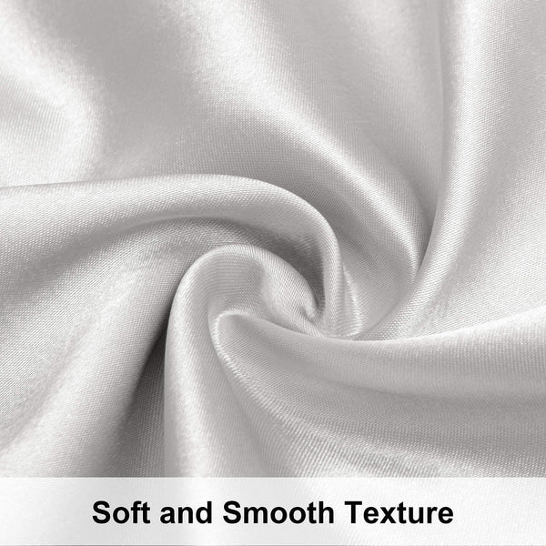 Silver Grey Satin Pillowcases (Set of 12)