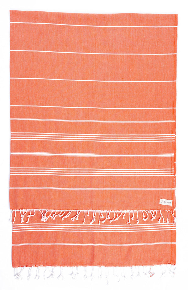 Dark Orange Turkish Cotton Throw