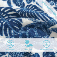 Blue Plush Fleece Throw