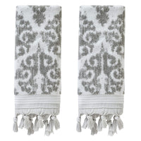 Gray Turkish Hand Towels (Set of 2)