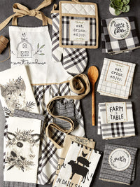 Black Farmhouse Apron