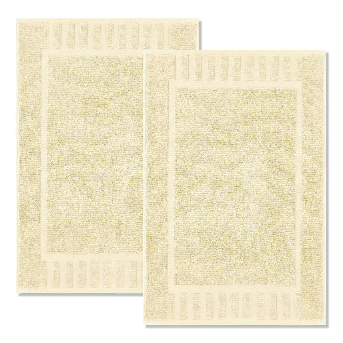 Beige Cotton Floor Towel (Set of 2)