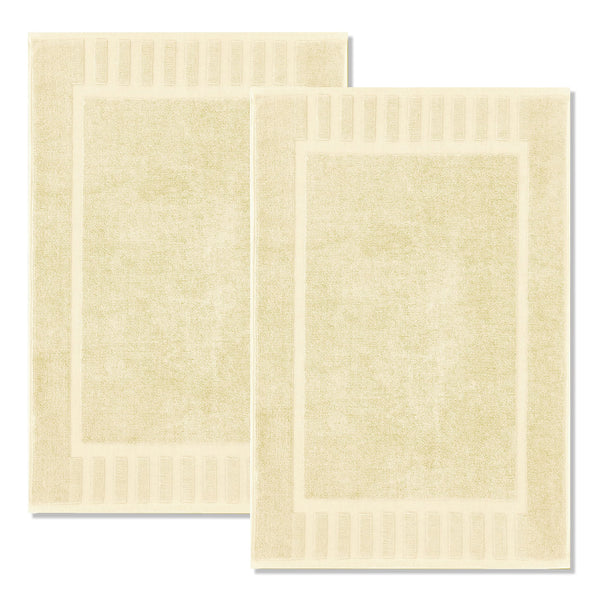 Beige Cotton Floor Towel (Set of 2)